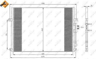 NRF 35275 Klima Radyatoru Jeep Grand Cherokee Iı 99>05 V8505918AA