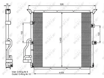 NRF 35586 Klima Radyatoru Bmw M40 M41 M42 M43 M44 M50 M52 E36 S54 M54 Z3 41111833005 64538367946 64538369105 64538373004 64538390250 64538391406 64538398181 8367946 8390250 8391406