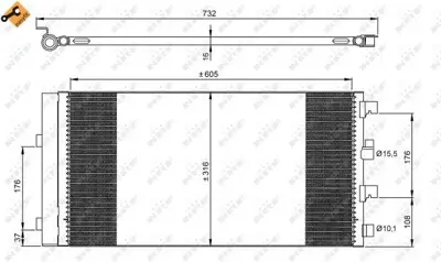 NRF 35969 Klima Radyatoru Duster 1.6 16v - 1.5dcı 06 - 10> 8200880551