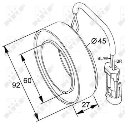 NRF 38420 Kompresor Bobini Astra G Corsa C 93181006