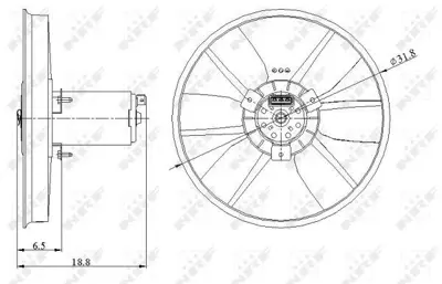 NRF 47401 Fan Motoru (250 - 80w 318mm) Cordoba Ibıza Iı Golf Iıı Passat Vento 1H0959455E