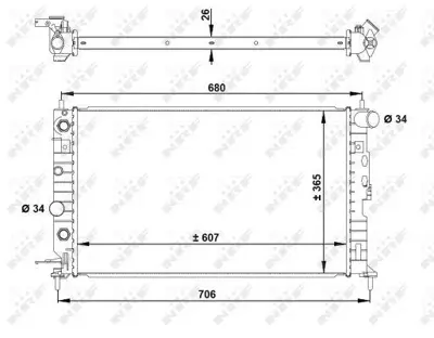 NRF 50219A Motor Su Radyatoru Vectra B 96>02×16xel - Z16xe - X18xe - X20xev 1300159