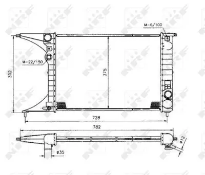 NRF 50222 Radyator Opel Omega B 52463043