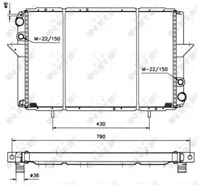 NRF 50410 Motor Radyator Master 2,0 - 2,4 Mekanık Klimasız 7700745110