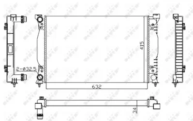 NRF 50539A Motor Radyatoru Manuel A4 3,0 - Q 00>09 Exeo 09>14 8E0121251A