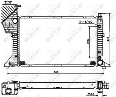 NRF 50574 Motor Su Radyatoru (Klimalı) Mercedes Sprınter 901>904 96>06 A9015003400