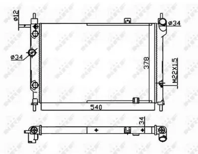 NRF 514647 Motor Su Radyator (Brazıng) Astra F Klima Harıc X14xe X16xel 90443392