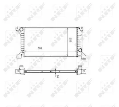 NRF 516212 Motor Su Radyatoru Transıt T12 T15 92>98 (1 Sıra Alb) Kısa Tıp Olcu: (600×331×34) 6640240