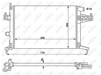 NRF 519596 Motor Su Radyatoru (Klimalı) Z14xe Corsa C Tıgra B 1300233 9196694 24426591 1300332 95513832 130233 630802 63009A RA0200720 8MK376714384