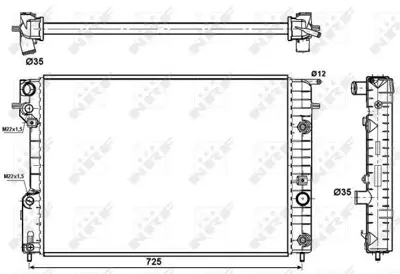 NRF 519689 Motor Su Radyator X20xev Omega B A - T (Brazıng) 6302007