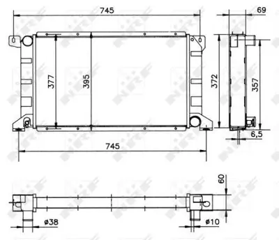 NRF 52034 Motor Su Radyatoru Transıt Avrupa 2,5td 91>94 92VB8005CD