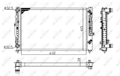 NRF 529504A Motor Radyatoru Otomatık Passat A4 A6 1,6 1,8t 1,9tdı 97>05 8D0121251M