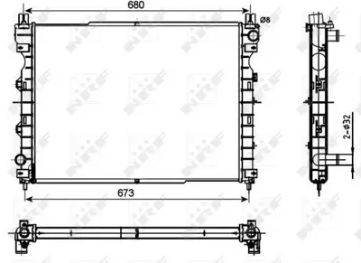 NRF 53096 Motor Su Radyatoru (204d3,18k4f,25kv6) Freelander I L314 98>06 PCC000320 PCC000321 1013054 64310A 6G919L440CC LR020401 LR031466 1376346 1382884 1423959