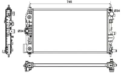 NRF 53131 Motor Su Radyatoru A.T. Cruze 2.0 Dıesel 13267667 13267666 90353027 13267665 1300104 52422305 39074663 13267664 1300327 61707