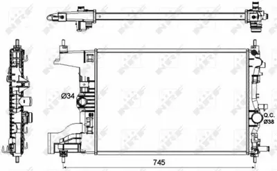 NRF 53148 Motor Su Radyatoru Astra J M,T A14net A14nel A16let 39074665