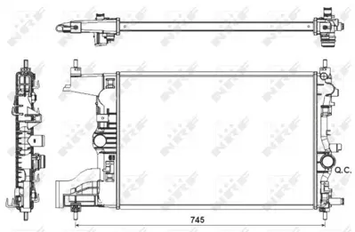 NRF 53155 Motor Su Radyatoru M,T Cruze F16d Astra J A14xel A14xer A16xer 13281773 39074662