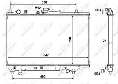 NRF 53310 Motor Su Radyatoru Mazda 323 90>94 Manuel B55715200B B55715200D B61L15200B B61N15200C B65715200C B6S715200A B6S715200F BP0215200F BP2615200D BP2615200G