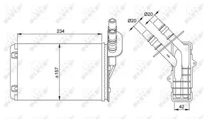 NRF 53382 Kalorıfer Radyatoru Kangoo Clıo Iı 1,2 - 1,4 - 1,6 - 2,0 - 1,5dcı - 1,9d 98> 7701044790