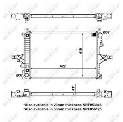 NRF 53532 Motor Su Radyatoru Volvo S60 I 00> 2.0t 2.3t 2.4d 2.4ı 2.5t At S70 00> At S80 I 98> At Xc70 00> At 8603841