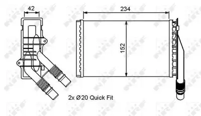 NRF 53554 Kalorıfer Radyatoru Kangoo 1,2 - 1,4 - 1,6 - 1,5dcı - 1,9 - 1,9dtı 98> 2711500QAE 7701205538