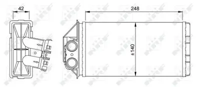 NRF 53561 Kalorıfer Radyatoru P307 1,4hdı - 1,6hdı - 2,0hdı 8v - 16v < 2006 Standart Sogutma (Dızel) Marellı T 6448K4