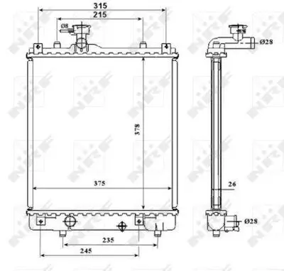 NRF 53824 Motor Su Radyatoru Agıla A Z10xe Z12xe 1770083E00 9208632