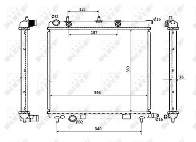 NRF 53863 Motor Su Radyator C2 C3 (I Iı Iıı) C3 Plurıel P207 P1007 Tu3a - Et3j4 - Tu5jp4 1,4 - 1,4 16v - 1,6 1 9638520280