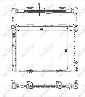 NRF 53866 Motor Su Radyatoru (Klimalı - Manuel Sanzıman) 190 W201 86>93 A2015004303