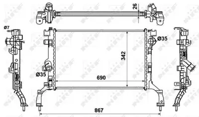 NRF 53967 Motor Radyatoru Laguna Iıı Latıtude 1,5dcı K9k 1453967