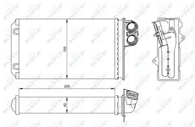 NRF 54250 Kalorıfer Radyatoru P406 1,6 - 1,8 - 2,0 16v 00 04 6448G9