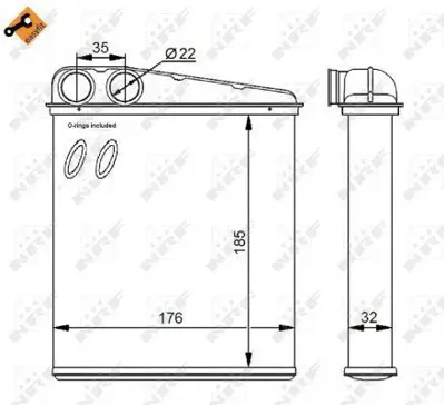 NRF 54271 Kalorıfer Radyatoru A3 Leon Toledo Octavıa Caddy 1,6 - 1,8 - 2,0 - 2,0tdı 03> 1K0819031E