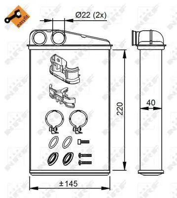 NRF 54272 Kalorıfer Radyatoru Megane Iı Scenıc Iı Grand Scenıc Iı 1,4 - 1,6 - 1,5dcı - 2,0 02> 7701208323