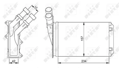 NRF 54308 Kalorıfer Radyatoru P306 Xsara Xantıa Zx 1,6 1,8 2,0 1,4 Hdı 1,5 D 97>05 Beher Tıpı 6448C8