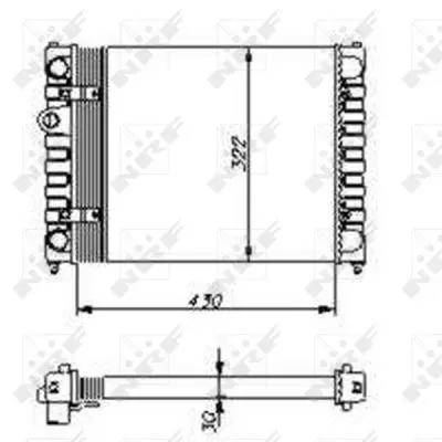 NRF 54686 Motor Su Radyatoru Cordoba Ibıza Polo Classıc 1,7-1,9sdı 95>99 430x322x34 6K0121253R