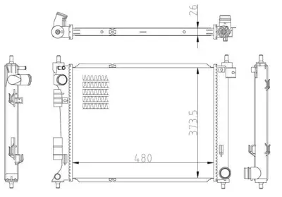 NRF 550033 Motor Su Radyatoru I20 1.0 T-Gdı 15> 25310C8400