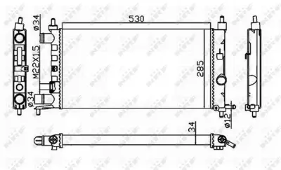 NRF 58155 Motor Su Radyatoru Klimasız Corsa B X12xe 90531547