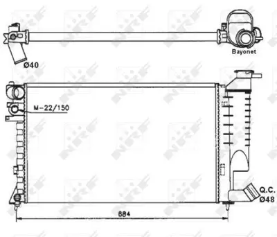 NRF 58183 Motor Su Radyatoru P306 Xsara 93 97 1,8 1,6ı Klimalı Olcu: (377,5*610*23) 133004 1301TH 1301TT 1301K1 9624765580 1301TW 9614920680 1301K2 96149206 96247655