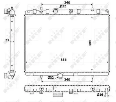 NRF 58226 Motor Su Radyatoru Mekanık P301 P1007 P2008 P207 1,6hdı 06> C2 C3 Iı C Elysee 1,4 1,6 1,4hdı 03> Ep: 9685852680