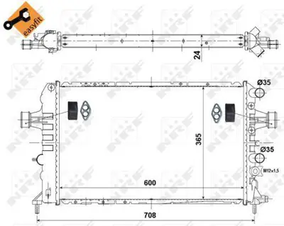 NRF 58355 Motor Su Radyatoru Manuel Astra G < 04 Z16xep 93177122