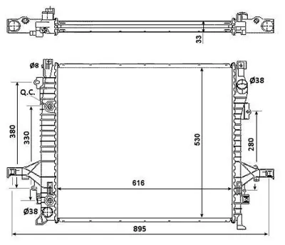 NRF 58356 Motor Su Radyatoru Volvo Xc90 I (At)  620x528x42 05>14 8603842