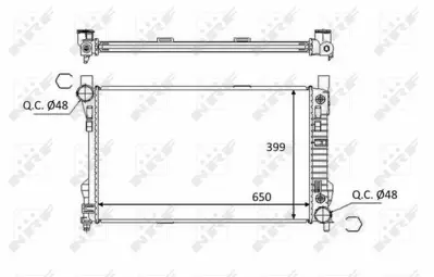 NRF 58390 Motor Su Radyatoru W203 00>07 Cl203 02>08 S203 01>07 C209 02>09 A209 03>10 R171 04>11 A2035003403