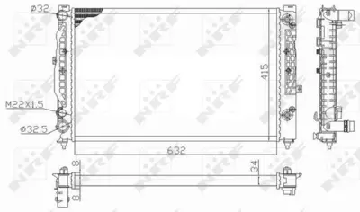 NRF 59101 Motor Radyatoru Otomatık Passat A4 A6 1.6 1.8t 1.9tdı 97>05 8D0121251BC