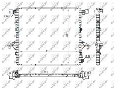 NRF 59145 Motor Su Radyatoru Amarok 10> 2.0tdı Cnfb Cdca Csha 2H0121253A