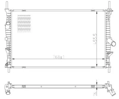 NRF 59293 Motor Su Radyatoru Transıt Tuorneo Custom V362 V363 2,2tdcı 100ps - 125ps - 135ps - 140ps - 155ps 12 BK218005CC