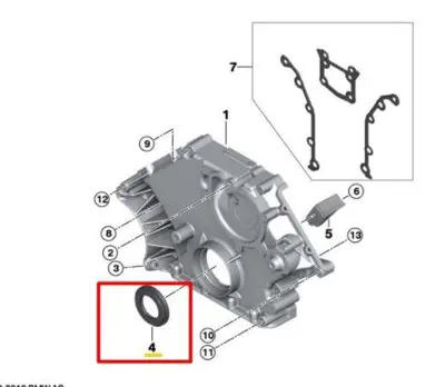 CORTECO 82033889 Yag Keçesı Krank Bmw N62 N63 S63 E60 F10 G30 F12 F13 E65 F01 E70 E71 F15 F16 ( Cortego 20033889b) 7512100