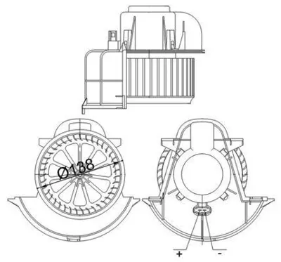 BEHR MAHLE AB 113 000S Interior Bloweraudı Q7 / Porsche 7L0820021D 7L0820021Q 95557234201