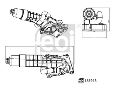 FEBI BILSTEIN 183913 Yag Sogutucusu (M271, Komple) W204 07>14 S204 07>14 C204 11> W212 09>15 S212 09>16 C207 09>16 A207 1 