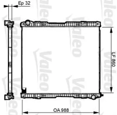 VALEO 733539 Radyator Rvı Cercevesız W O Frame Scanıa P G R T 10570485 1527253 1527653 1527753 1570485 1741588 1769997 1784616 2222007 2222057