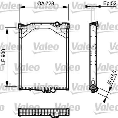 VALEO 733500 Radyator Volvo B12r 1665249 1665349 1676436 1676636 1C0121253D 20460178 20482258 20517350 20536920 20536961