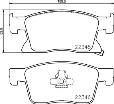 VALEO 670170 Fren Balatası On Opel Astra 1.0/1.4/1.6/1.6d 06/15 Vauxhall Astra 1.0/1.4/1.6/1.6d 06/15> 13478300 13478301 13517515 13589745 1605324 22345 2234501 22346 31400432 31445621